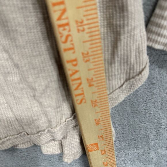 Miss Chievous Long Sleeve Shirt Women Medium Beige Boho - Picture 4 of 6